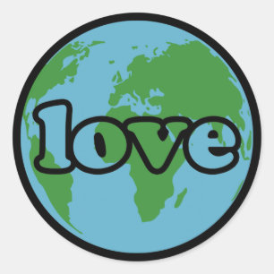 Sticker Rond Aimer la Terre