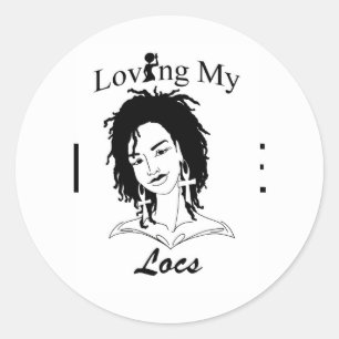 Sticker Rond Aimer mes Locs