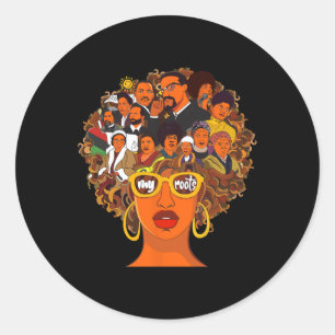 Sticker Rond Aimer Mes Racines Retour Puissant Mois Noir Histoi