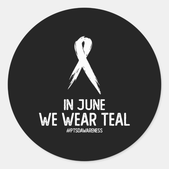 Sticker Rond Aimer Support Ptsd Post Stress Traumatique Trouble (Devant)
