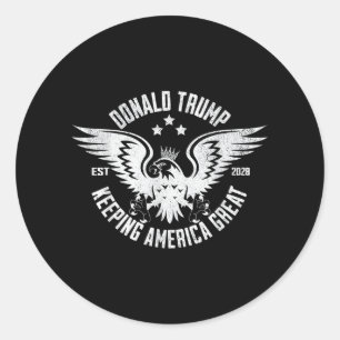 Sticker Rond Aimer Trump pour maintenir l'Amérique à l'âge d'or