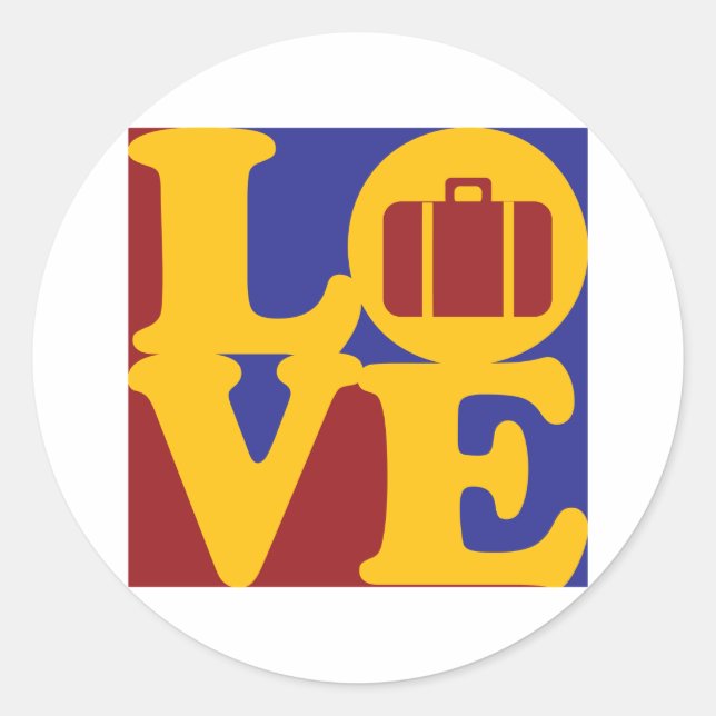 Sticker Rond Aimer Voyage (Devant)