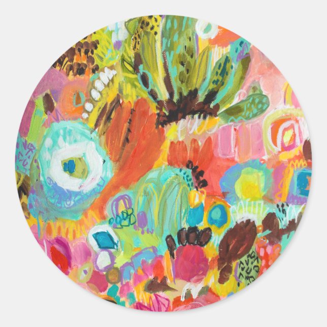 Sticker Rond Aimer voyager I (Devant)