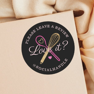 Sticker Rond Aimez-le? Laisser Un Avis Boulangerie Whisk & Spoo