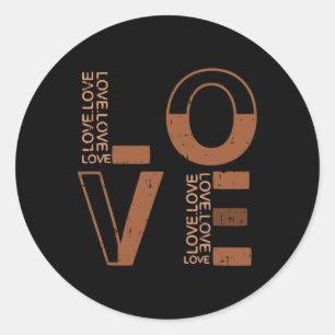 Sticker Rond Aimez les femmes Mois de l'histoire des Noirs Homm