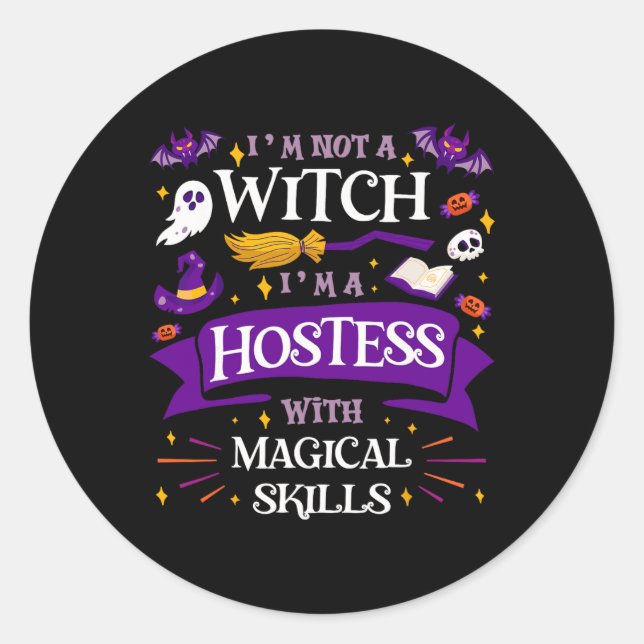 Sticker Rond Ain't A Witch - Auberges Avec Compétences Magiques (Devant)