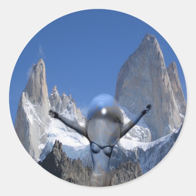 Sticker Rond Air de montagne (Devant)