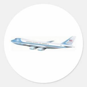 Sticker Rond Air Force One