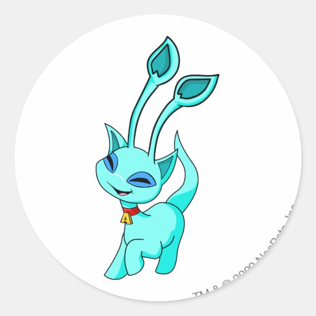 Sticker Rond Aisha Blue (Devant)