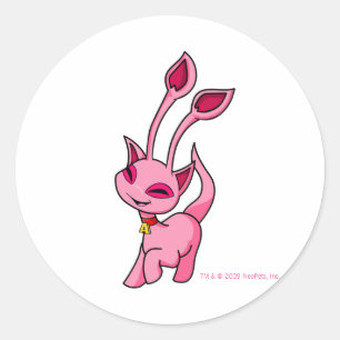 Sticker Rond Aisha rose caracolant