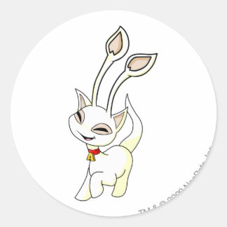 Sticker Rond Aisha White
