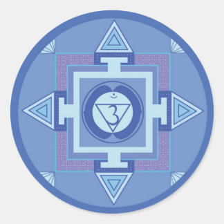 Sticker Rond Ajna Chakra Mandala