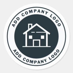 Sticker Rond Ajouter un logo d'entreprise personnalisé Marque d