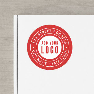 Sticker Rond Ajouter un logo Double bordure Couleur personnalis