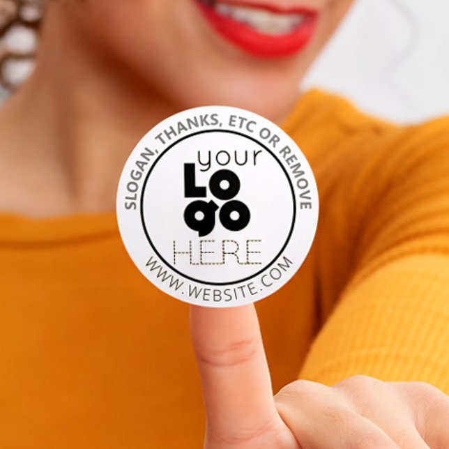 Sticker Rond ajouter un logo ici : créez votre propre entrepris (Créateur téléchargé)