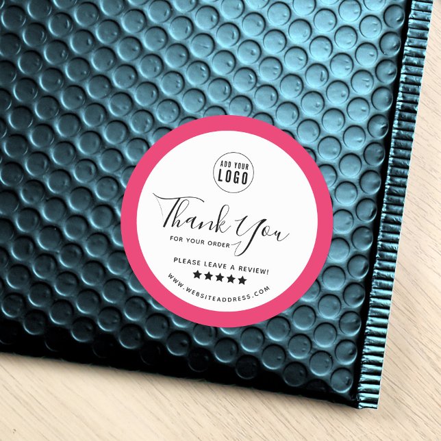 Sticker Rond Ajouter un logo personnalisé Contrôle du Merci des (Créateur téléchargé)