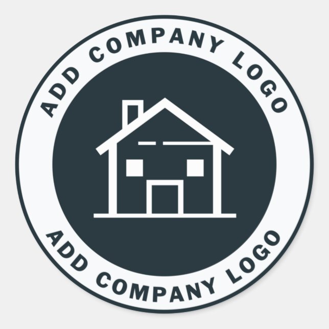 Sticker Rond Ajouter un logo professionnel personnalisé (Devant)