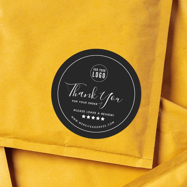 Sticker Rond Ajouter un Merci de logo Laisser un commentaire Co (Créateur téléchargé)