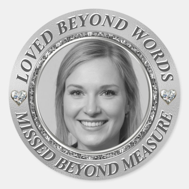 Sticker Rond Ajouter une photo et un nom (Devant)