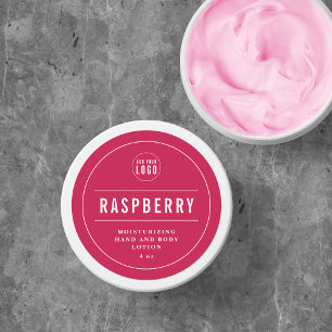 Sticker Rond Ajouter votre logo Bordure et lignes blanches Coul