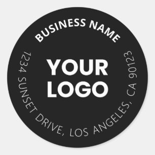 Sticker Rond Ajouter votre logo et texte circulaire modifiable
