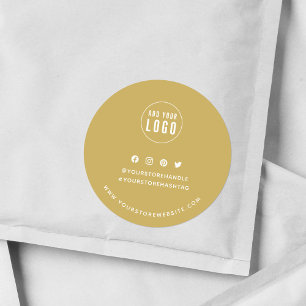 Sticker Rond Ajouter Votre Logo Médias Sociaux Personnalisé Mar