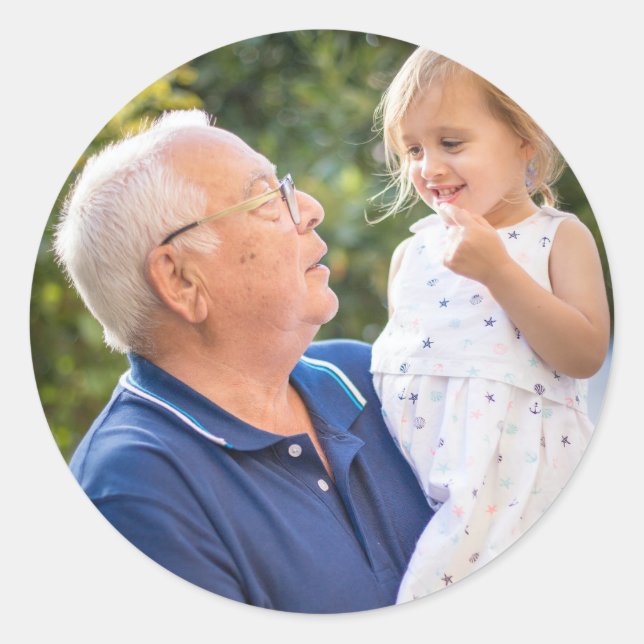 Sticker Rond Ajouter votre photo préférée (Devant)