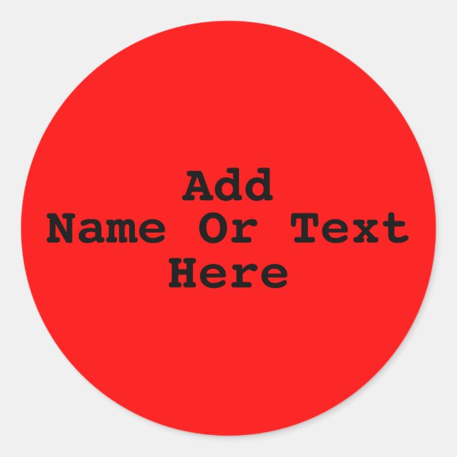 STICKER ROND AJOUTER VOTRE PROPRE STICKER-TEXTE (Devant)