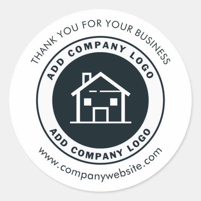 Sticker Rond Ajoutez votre logo d'entreprise Site web personnal (Devant)