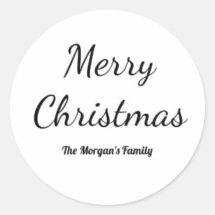 Sticker Rond ajoutez votre photo texte joyeux noël vacances