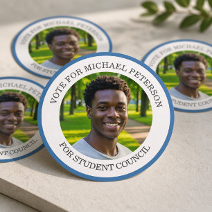 Sticker Rond Ajoutez votre propre photo et titre de campagne él