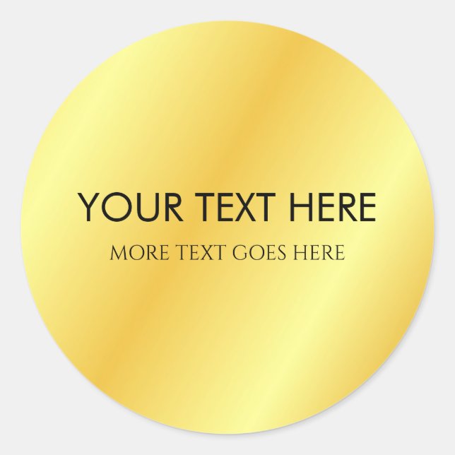 Sticker Rond Ajoutez Votre Texte Nom Monogramme Initial Modèle (Devant)