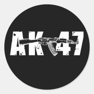 Sticker Rond AK-47 Kalashnikov Droits des armes à fusil