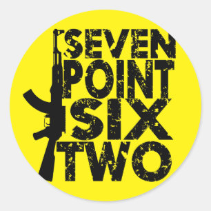 Sticker Rond AK-47 Sept Points Six Deux