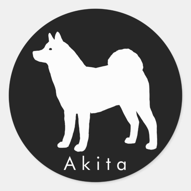 Sticker Rond Akita (Devant)