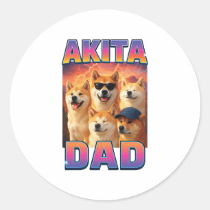 Sticker Rond Akita