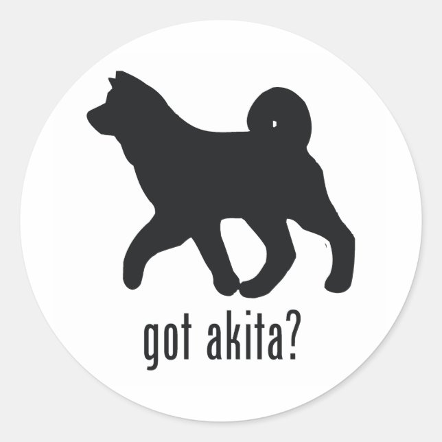 Sticker Rond Akita (Devant)