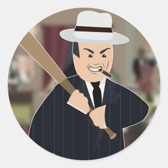 Sticker Rond Al Capone (Histoire simple) (Devant)