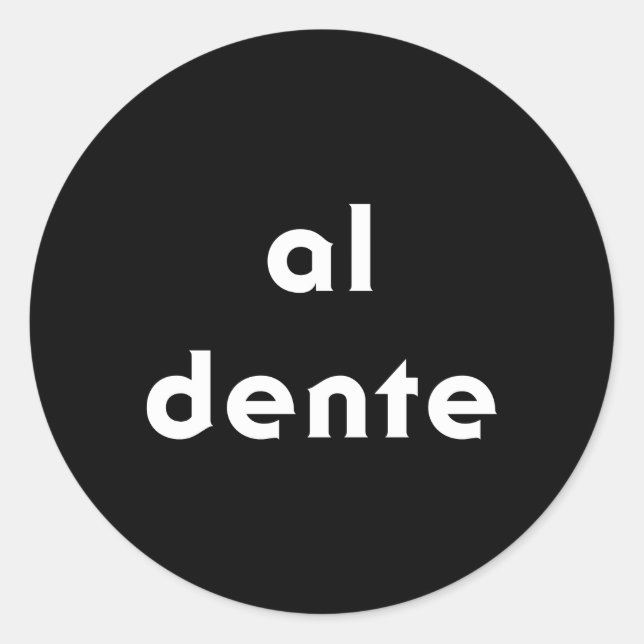 Sticker Rond Al Dente Pasta (Devant)