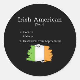 Sticker Rond Alabama irlandais de nouveauté américaine