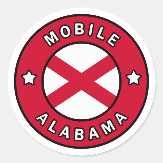 Sticker Rond Alabama mobile (Devant)