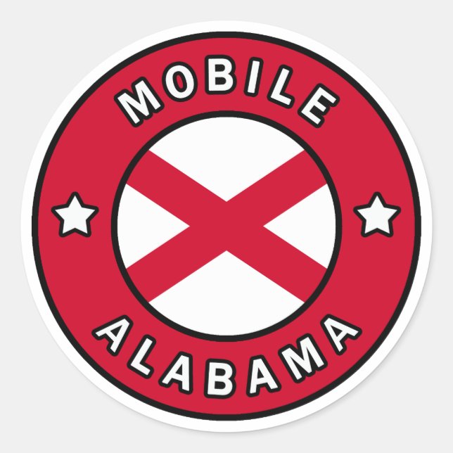 Sticker Rond Alabama mobile (Devant)