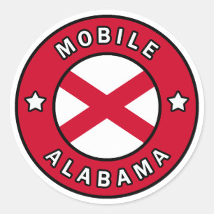 Sticker Rond Alabama mobile