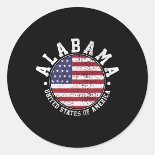 Sticker Rond Alabama Vintage