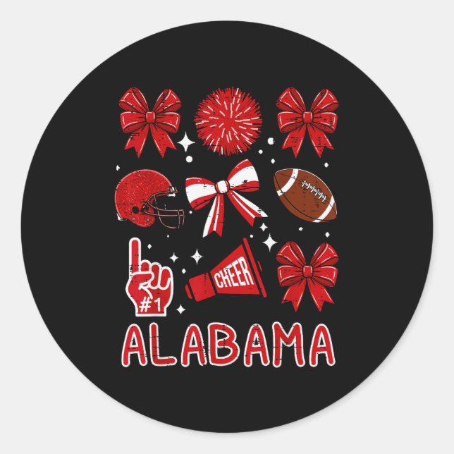 Sticker Rond Alabama Women Kids Boys Girls Youth Teen Men  (Devant)