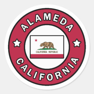 Sticker Rond Alameda Californie