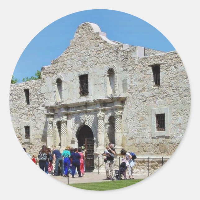 Sticker Rond Alamo San Antonio Forts Texas (Devant)