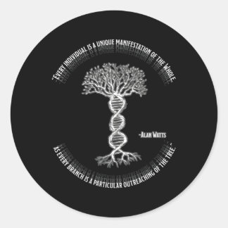 Sticker Rond Alan Watts Chaque Individu Est Un P De Tout