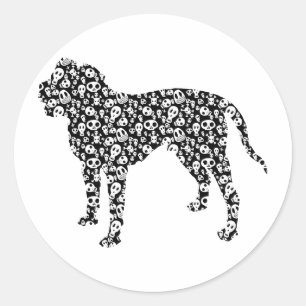 Sticker Rond Alapaha Blue Blood Bulldog