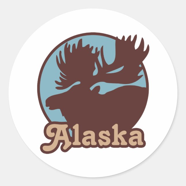 Sticker Rond Alaska (Devant)